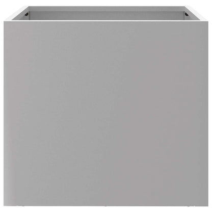 Fioriere 2pz Argento 32x30x29 cm in Acciaio Zincato - homemem39