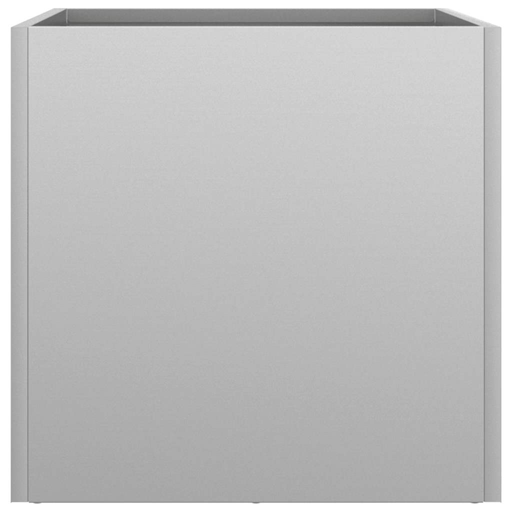 Fioriere 2pz Argento 32x30x29 cm in Acciaio Zincato - homemem39