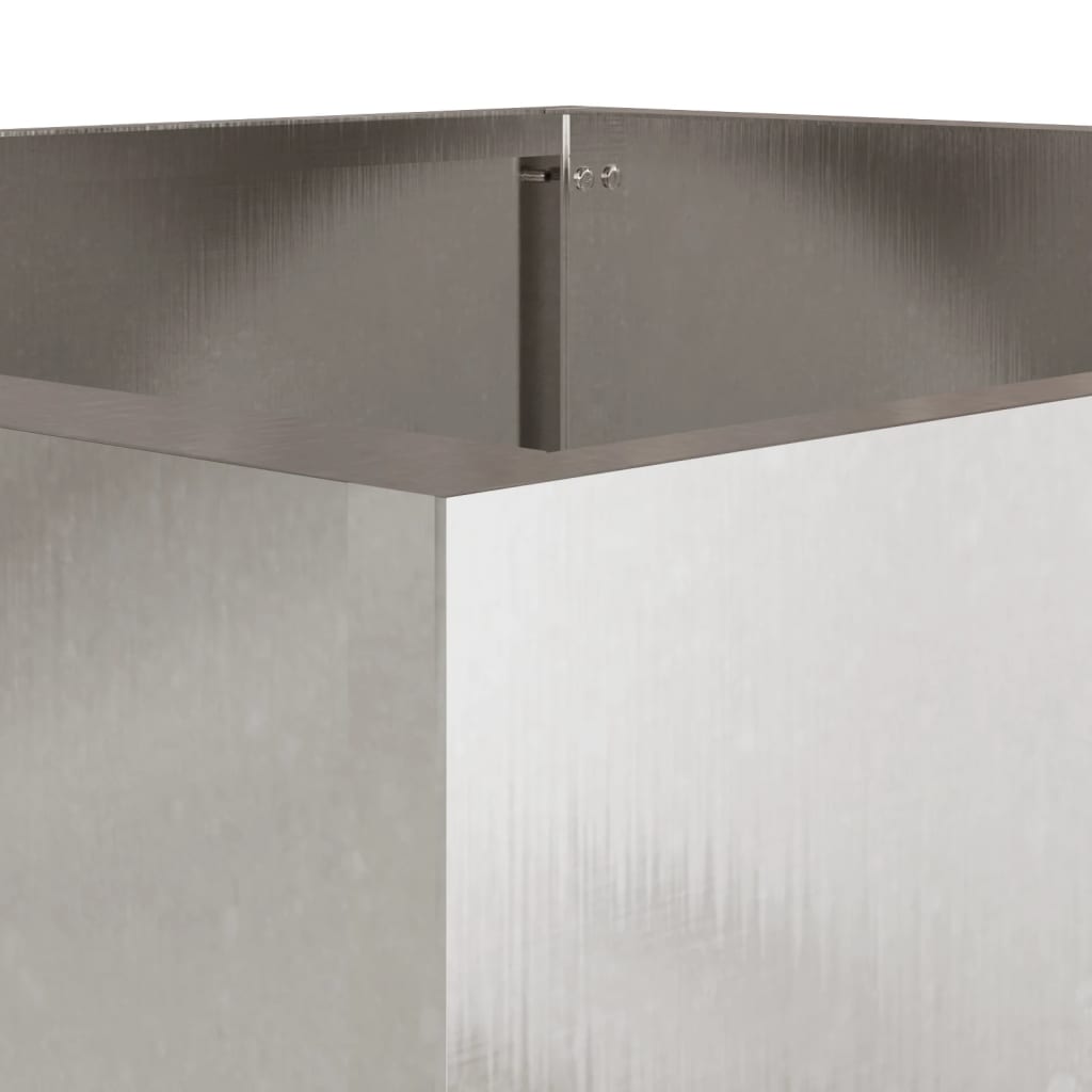 Fioriera Argento 42x40x39 cm in Acciaio Inox | homemem39