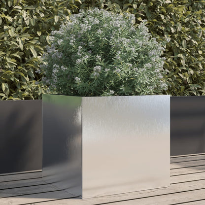 Fioriera Argento 42x40x39 cm in Acciaio Inox | homemem39