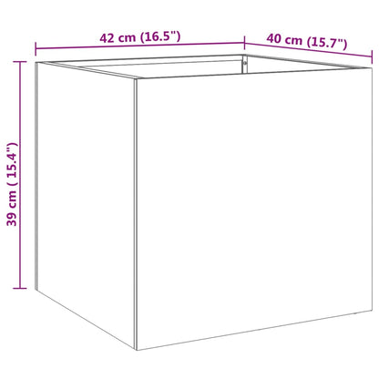 Fioriere 2 pz Argento 42x40x39 cm in Acciaio Inox | homemem39
