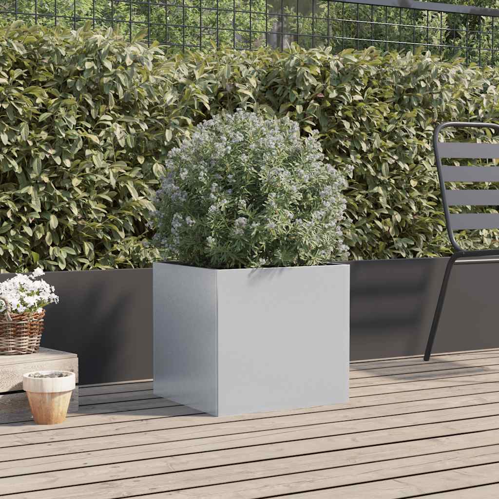 Fioriera Argento 42x40x39 cm in Acciaio Zincato | homemem39