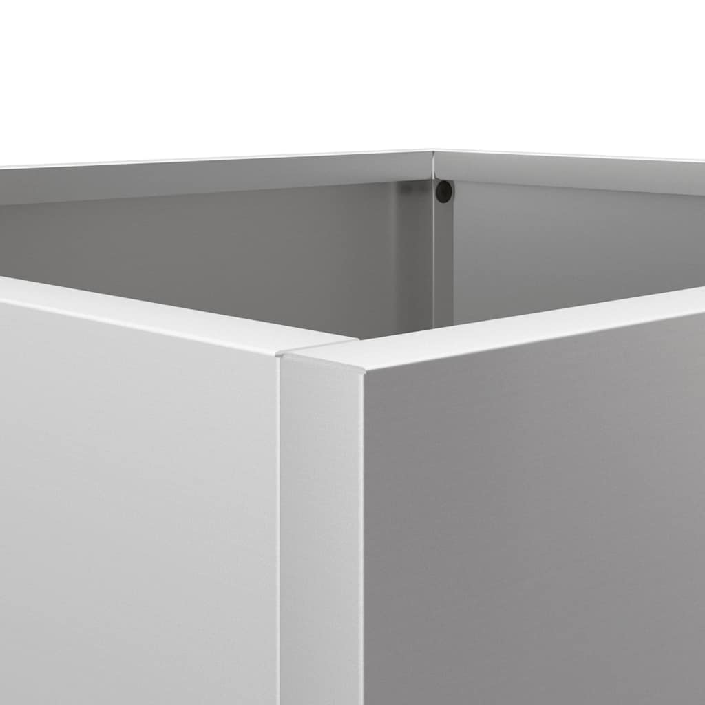 Fioriere 2pz Argento 42x40x39 cm in Acciaio Zincato - homemem39