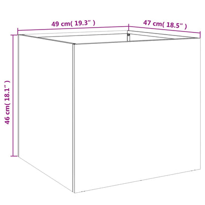 Fioriere 2 pz Nere 49x47x46 cm in Acciaio - homemem39