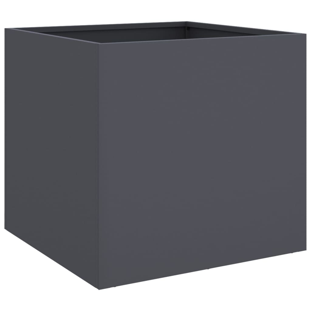 Fioriere 2 pz Antracite 49x47x46 cm Acciaio | homemem39