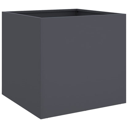 Fioriere 2 pz Antracite 49x47x46 cm Acciaio | homemem39