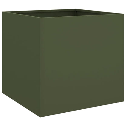 Fioriera Verde Oliva 49x47x46 cm in Acciaio - homemem39