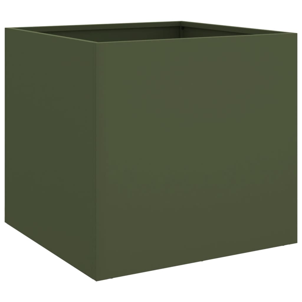 Fioriera Verde Oliva 49x47x46 cm in Acciaio - homemem39