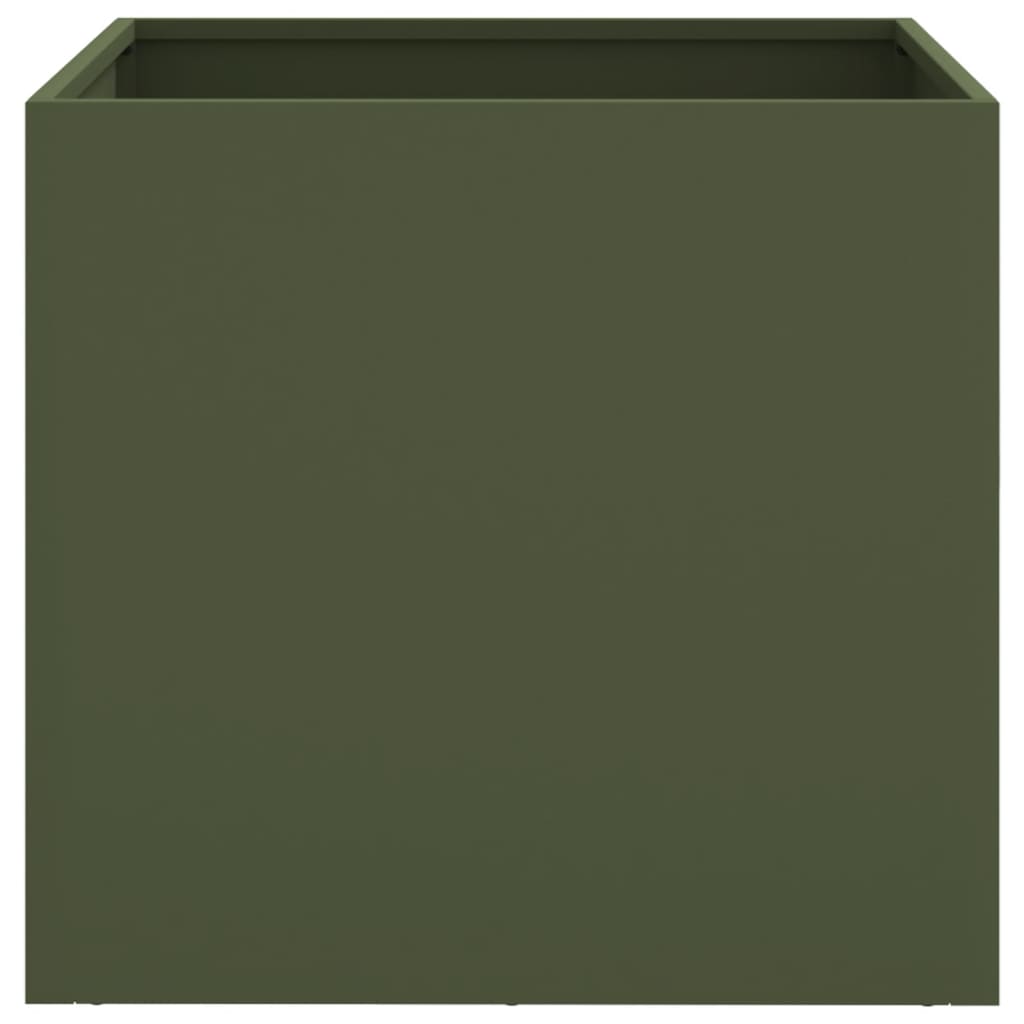 Fioriere 2 pz Verde Oliva 49x47x46 cm in Acciaio