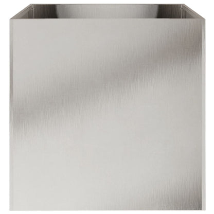 Fioriera Argento 49x47x46 cm in Acciaio Inox - homemem39