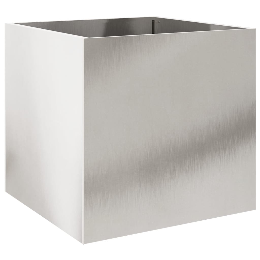 Fioriera Argento 49x47x46 cm in Acciaio Inox - homemem39