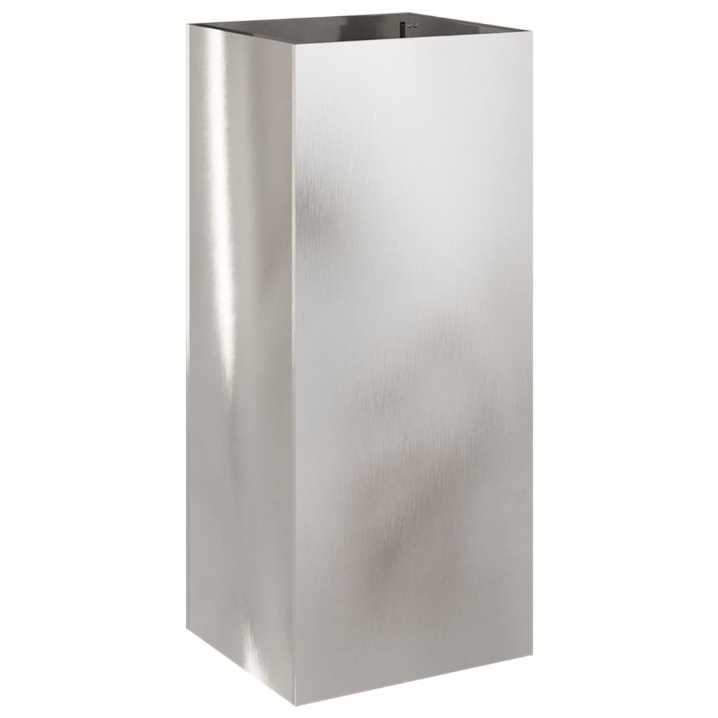 Fioriera Argento 32x29x75 cm in Acciaio Inox | homemem39