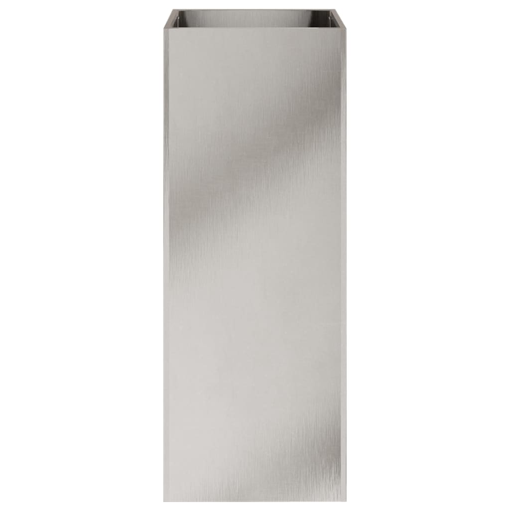 Fioriera Argento 32x29x75 cm in Acciaio Inox | homemem39