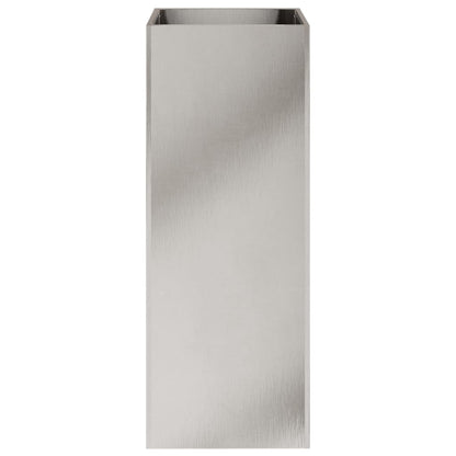 Fioriera Argento 32x29x75 cm in Acciaio Inox | homemem39