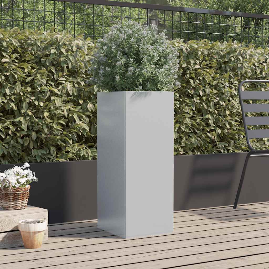Fioriera Argento 32x29x75 cm in Acciaio Zincato - homemem39
