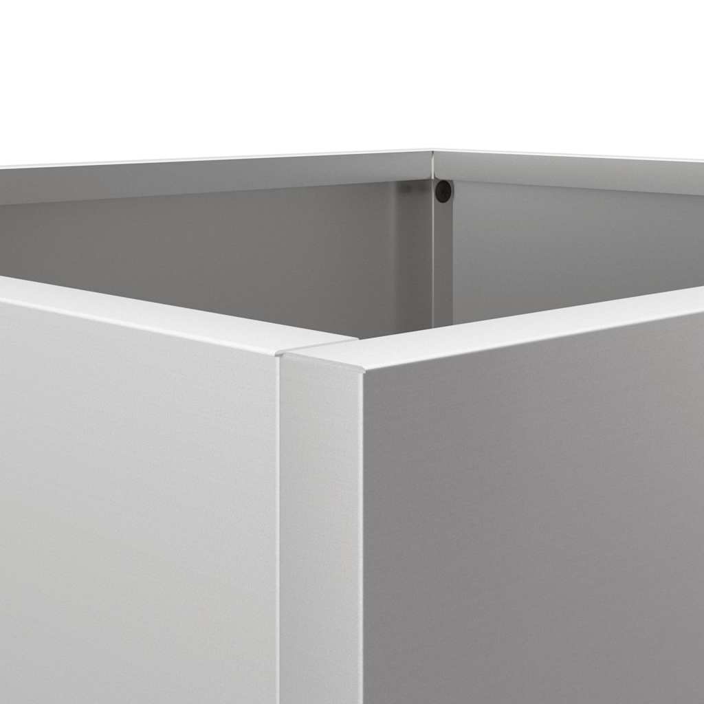 Fioriera Argento 32x29x75 cm in Acciaio Zincato - homemem39