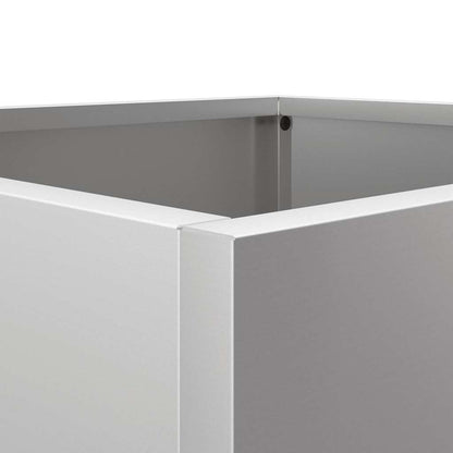 Fioriera Argento 32x29x75 cm in Acciaio Zincato - homemem39