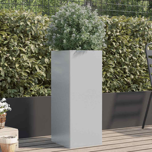 Fioriera Argento 32x29x75 cm in Acciaio Zincato - homemem39