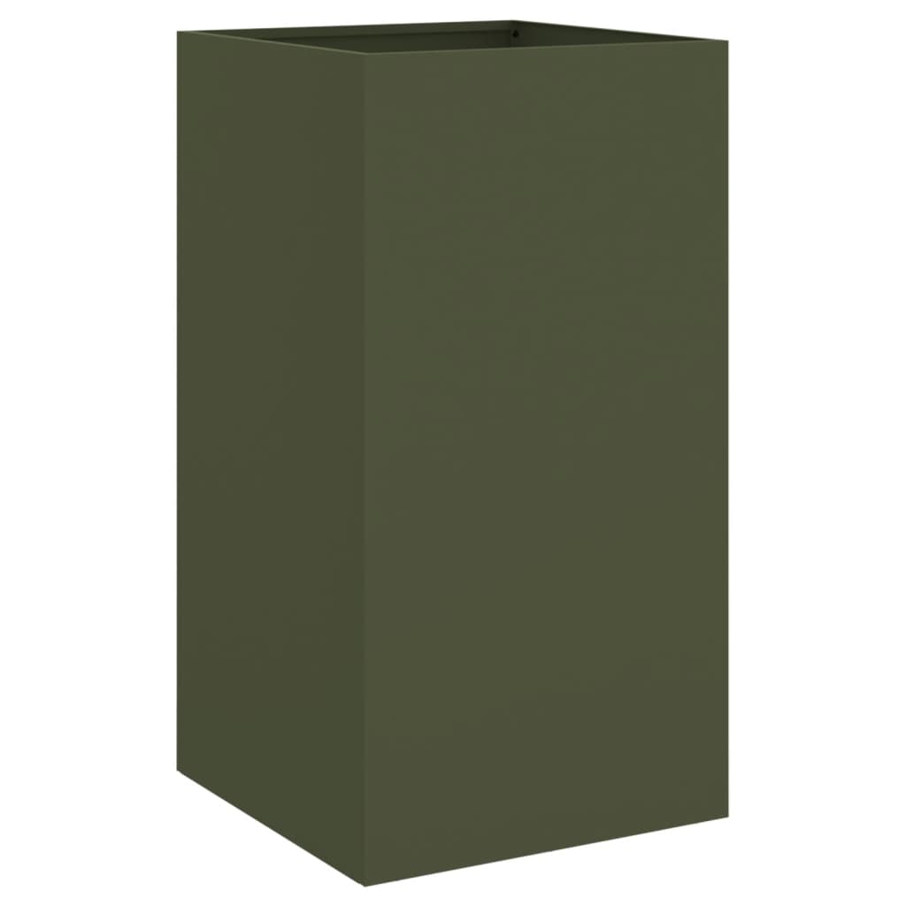 Fioriera Verde Oliva 42x38x75 cm in Acciaio - homemem39