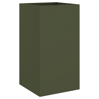 Fioriera Verde Oliva 42x38x75 cm in Acciaio - homemem39