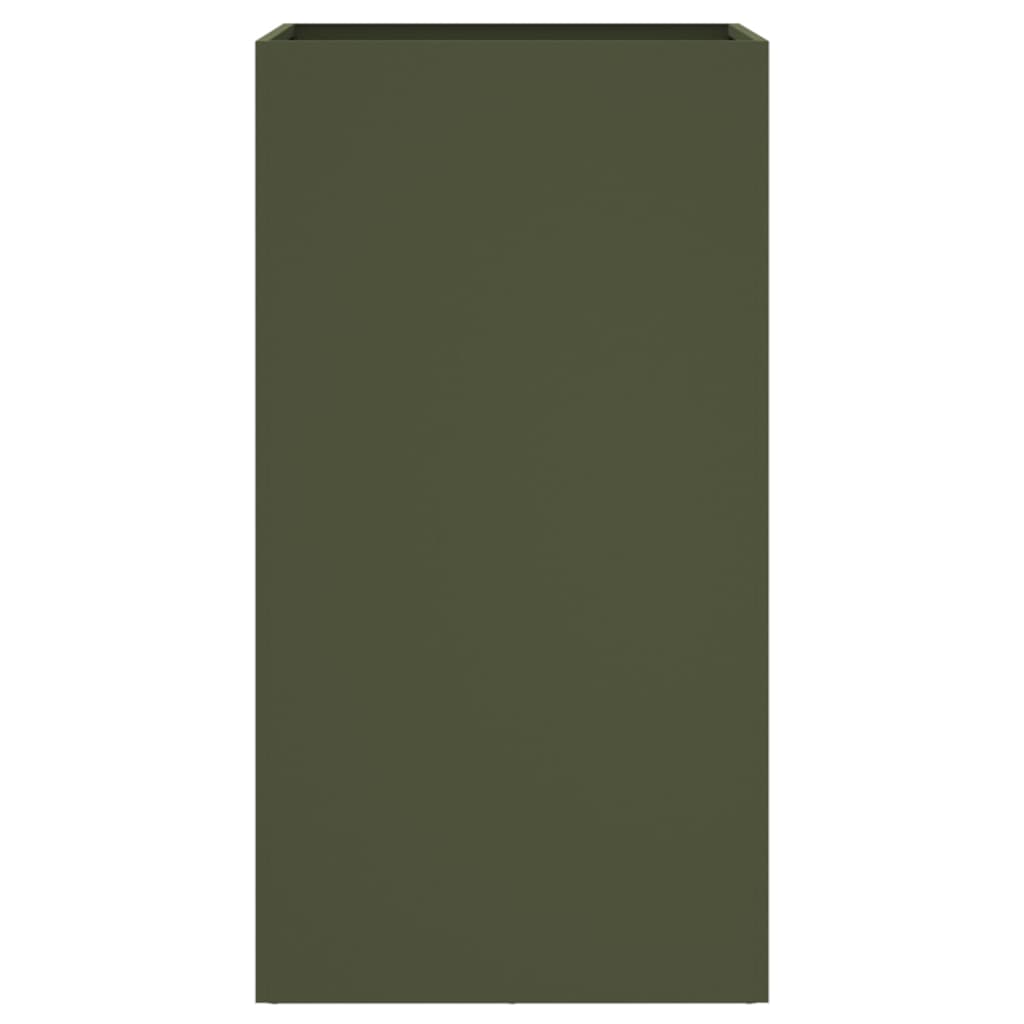 Fioriera Verde Oliva 42x38x75 cm in Acciaio - homemem39