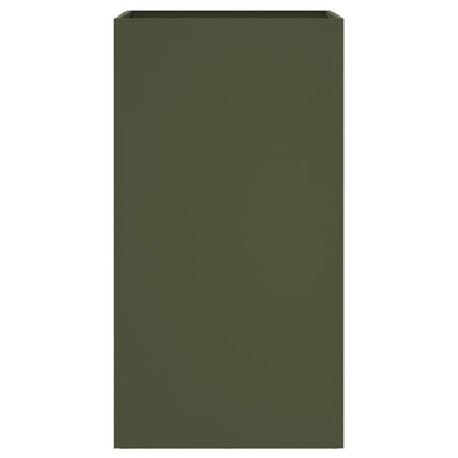 Fioriera Verde Oliva 42x38x75 cm in Acciaio - homemem39