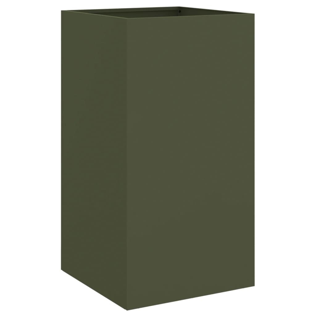 Fioriera Verde Oliva 42x38x75 cm in Acciaio - homemem39