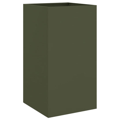 Fioriera Verde Oliva 42x38x75 cm in Acciaio - homemem39