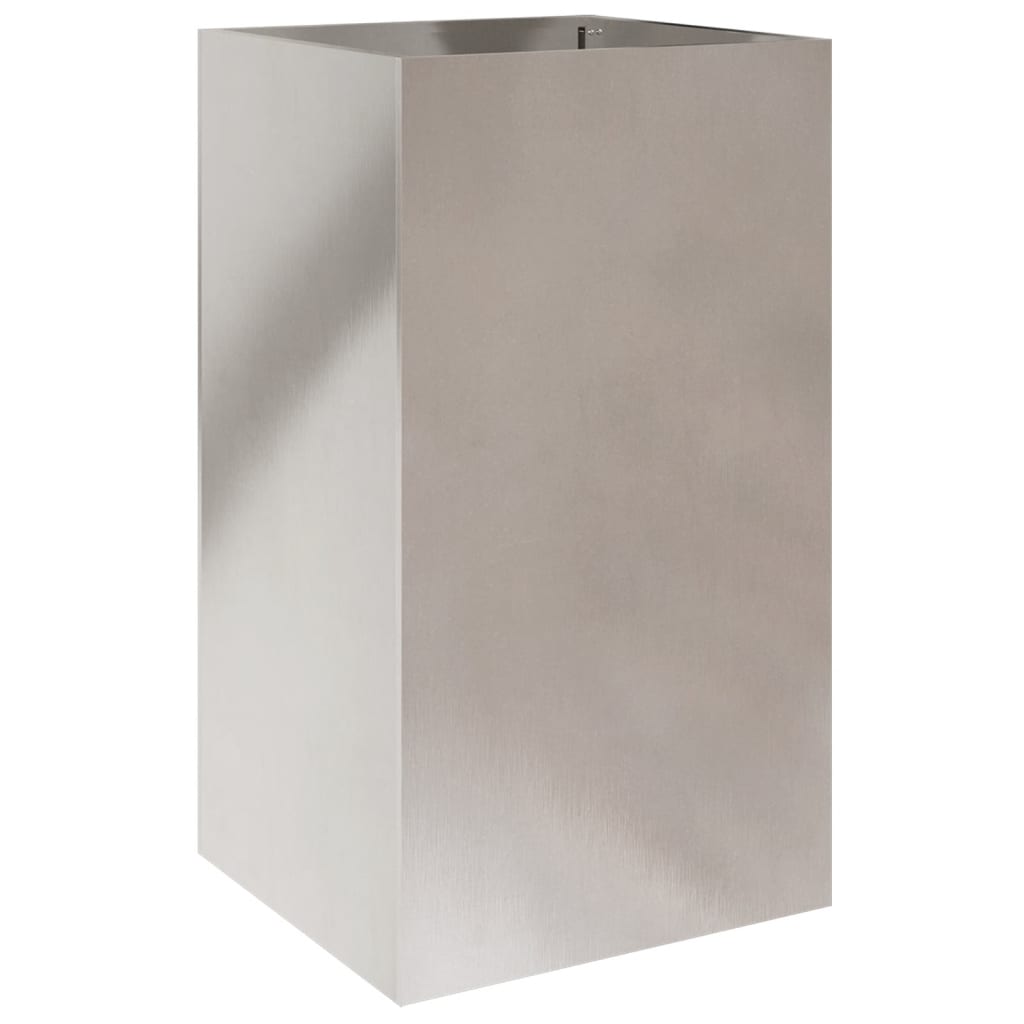 Fioriera Argento 42x38x75 cm in Acciaio Inox