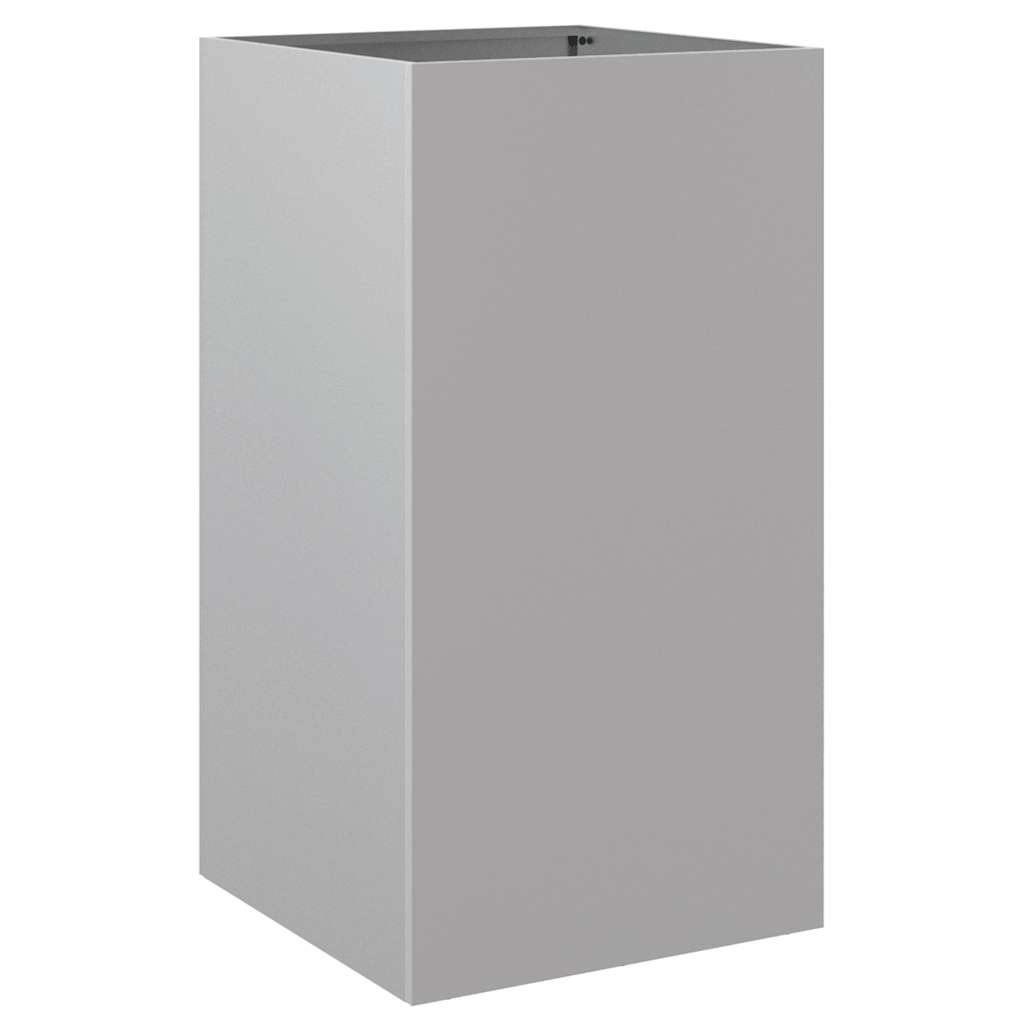 Fioriera Argento 42x38x75 cm in Acciaio Zincato - homemem39