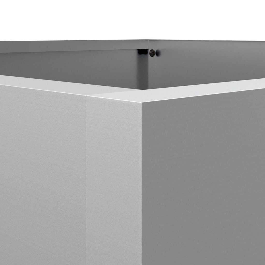 Fioriera Argento 42x38x75 cm in Acciaio Zincato - homemem39