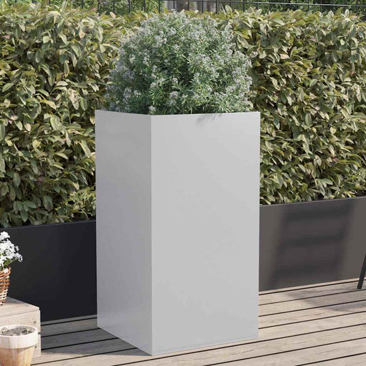 Fioriera Argento 42x38x75 cm in Acciaio Zincato - homemem39