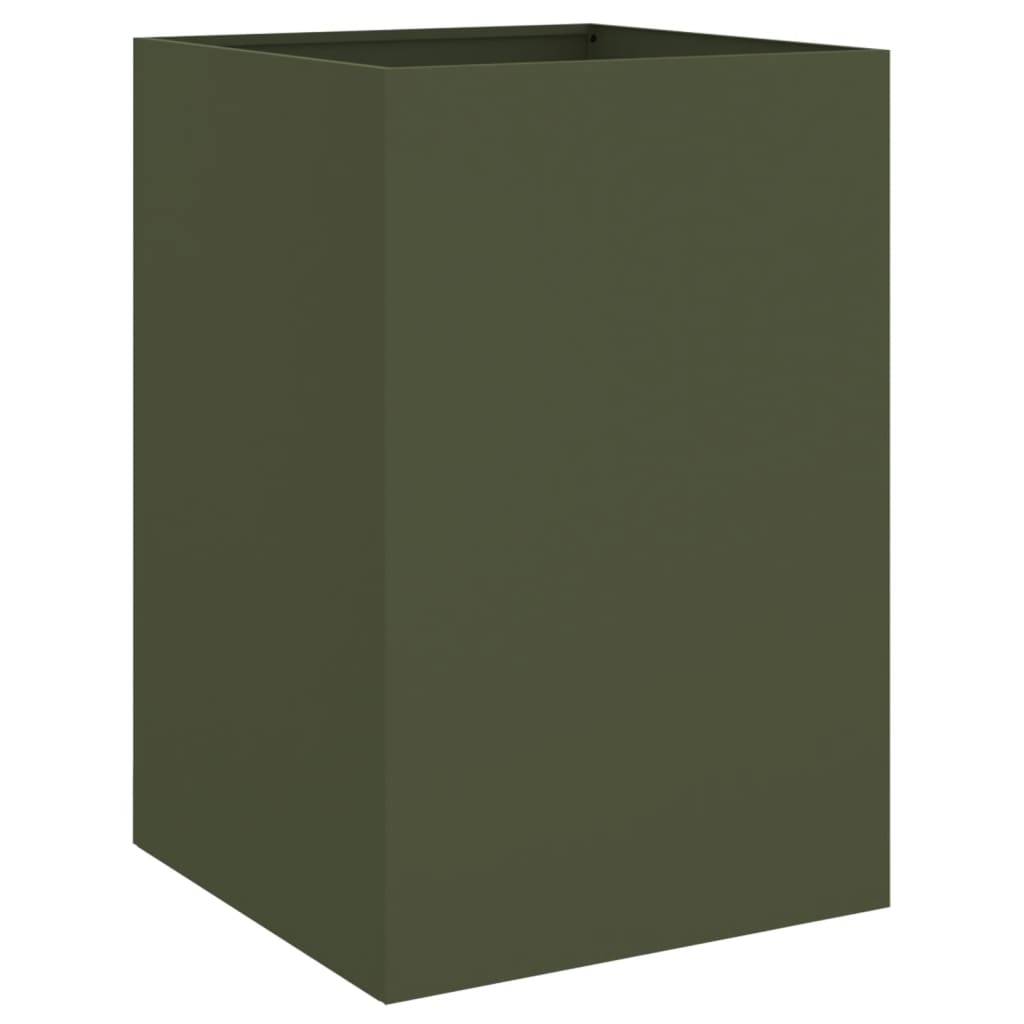 Fioriera Verde Oliva 52x48x75 cm in Acciaio