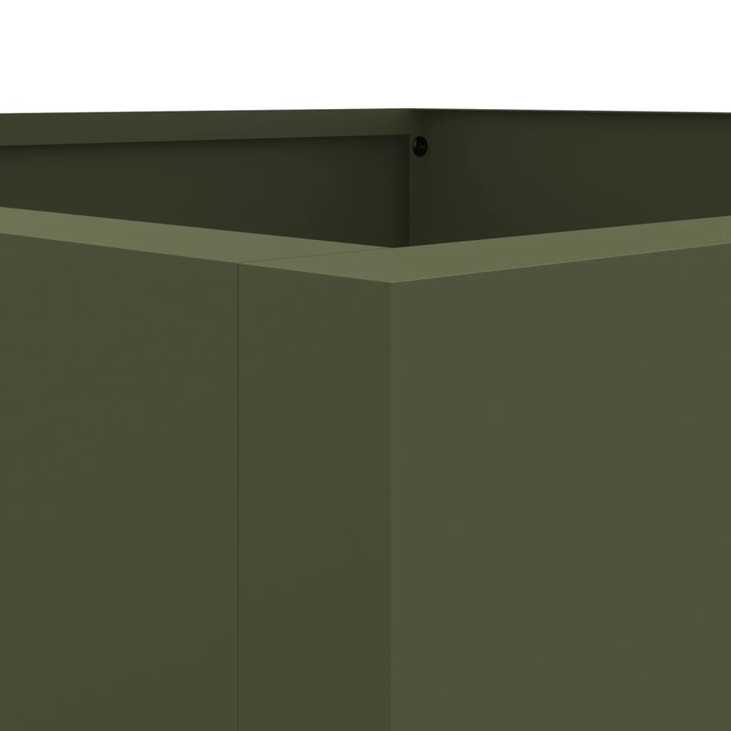 Fioriera Verde Oliva 52x48x75 cm in Acciaio