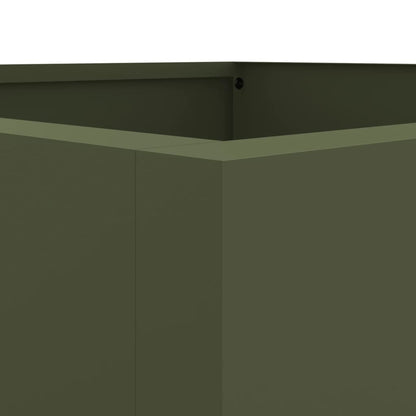 Fioriera Verde Oliva 52x48x75 cm in Acciaio