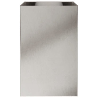 Fioriera Argento 52x48x75 cm in Acciaio Inox - homemem39