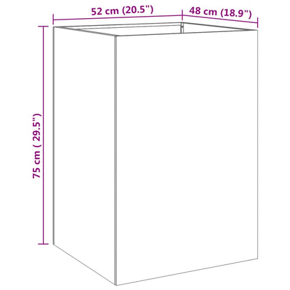 Fioriera Argento 52x48x75 cm in Acciaio Inox - homemem39