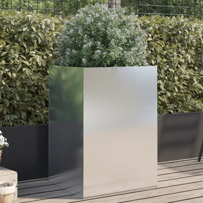 Fioriera Argento 52x48x75 cm in Acciaio Inox - homemem39