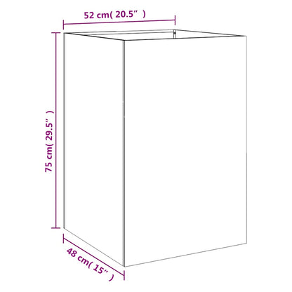 Fioriera Argento 52x48x75 cm in Acciaio Zincato - homemem39