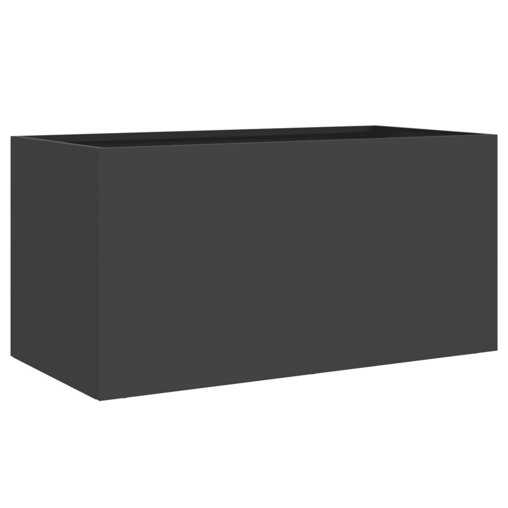 Fioriera Nera 52x48x75 cm in Acciaio - homemem39