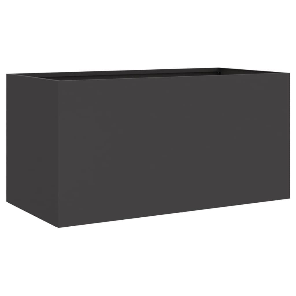 Fioriera Nera 52x48x75 cm in Acciaio - homemem39