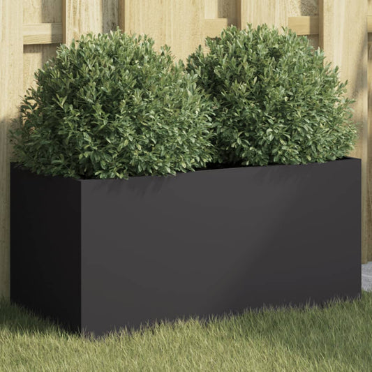 Fioriera Nera 52x48x75 cm in Acciaio - homemem39
