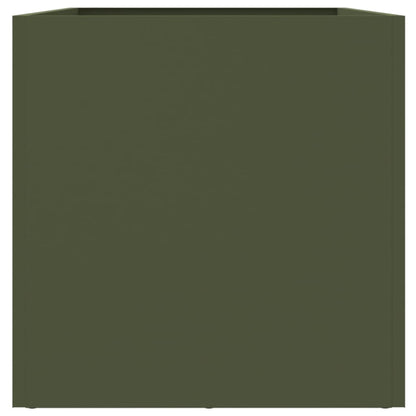 Fioriera Verde Oliva 62x30x29 cm in Acciaio - homemem39