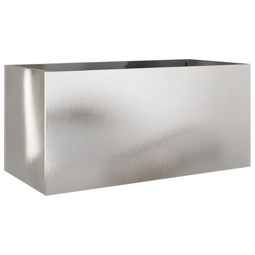 Fioriera Argento 62x30x29 cm in Acciaio Inox | homemem39