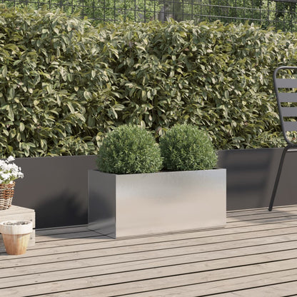 Fioriera Argento 62x30x29 cm in Acciaio Inox | homemem39