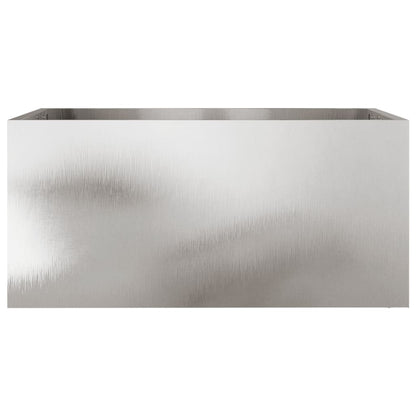 Fioriera Argento 62x30x29 cm in Acciaio Inox | homemem39