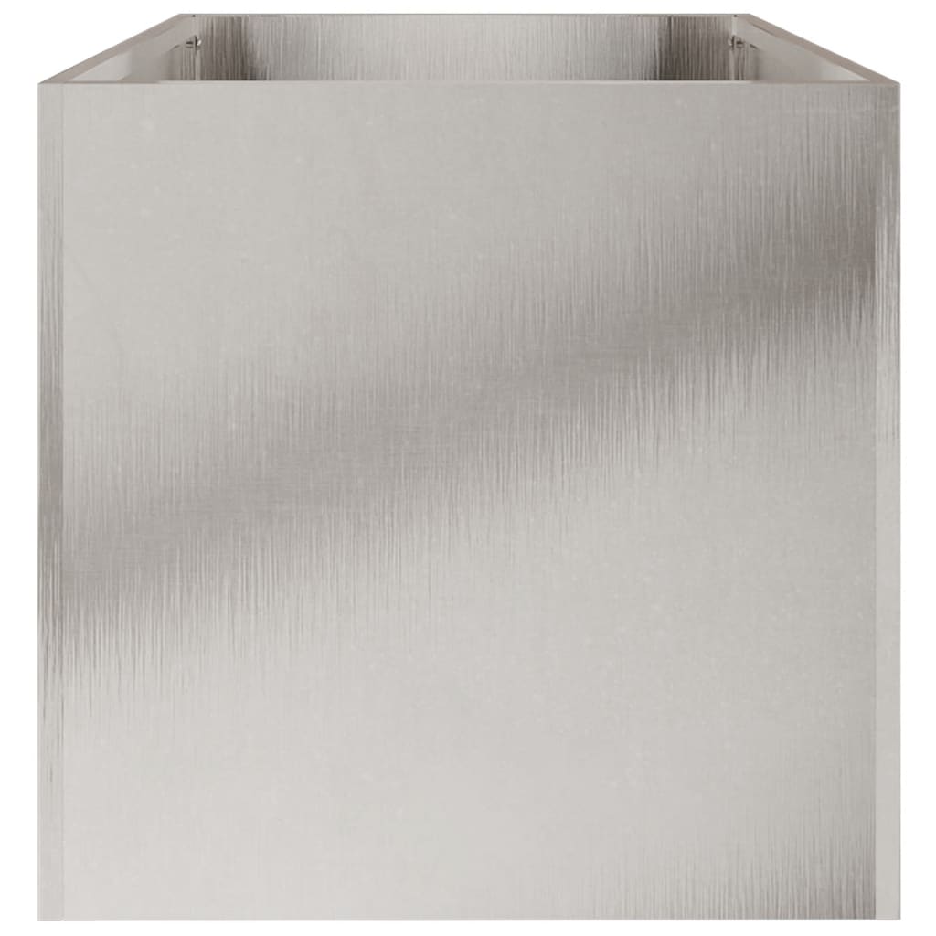 Fioriera Argento 62x30x29 cm in Acciaio Inox | homemem39