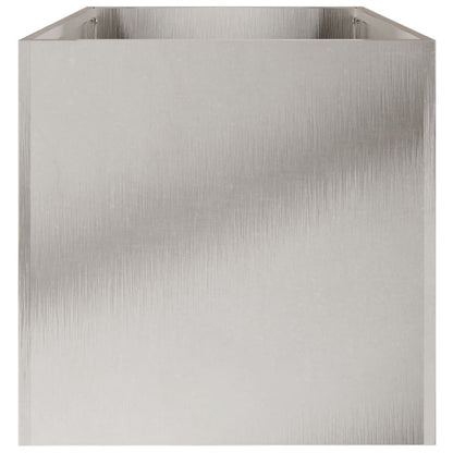 Fioriera Argento 62x30x29 cm in Acciaio Inox | homemem39