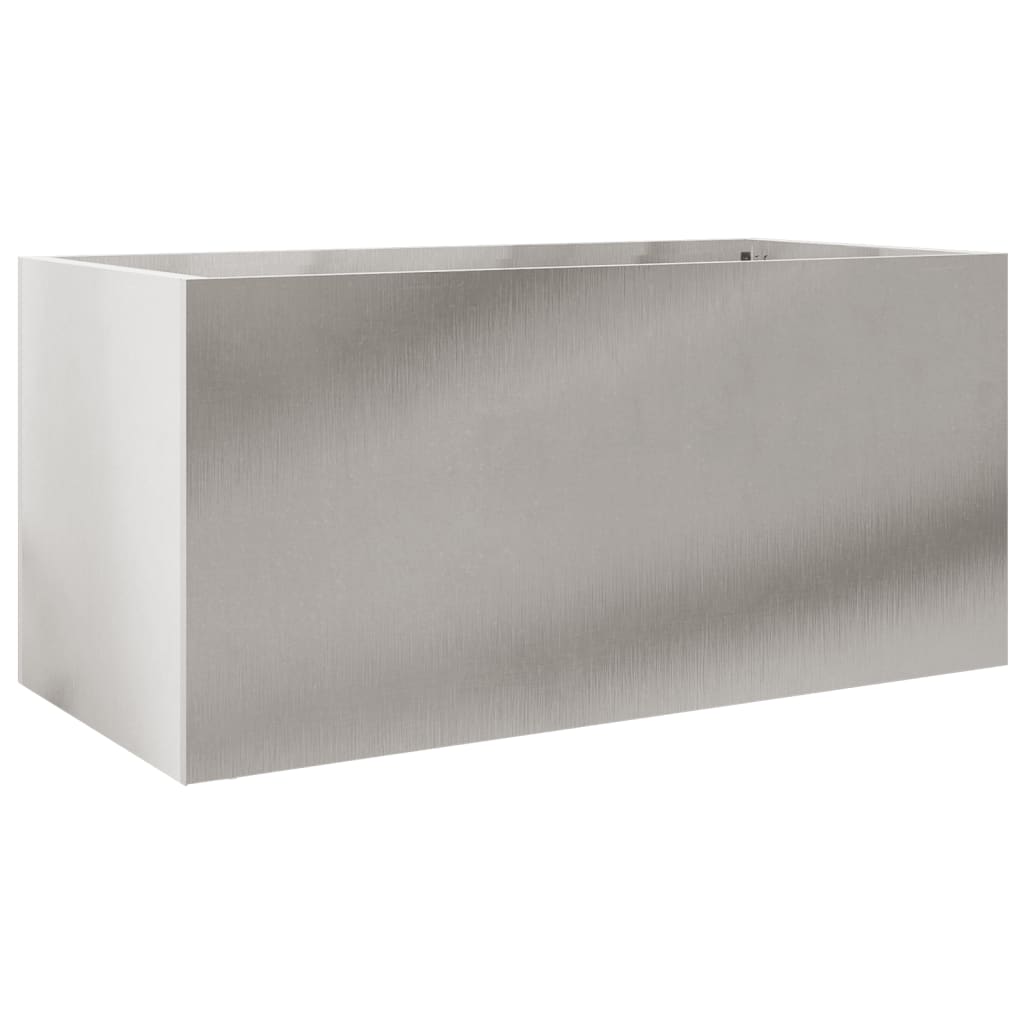 Fioriera Argento 62x30x29 cm in Acciaio Inox | homemem39