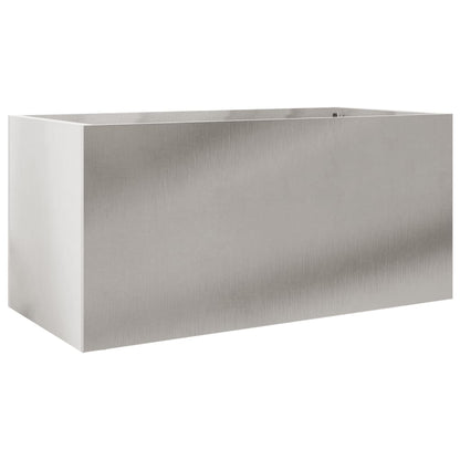 Fioriera Argento 62x30x29 cm in Acciaio Inox | homemem39